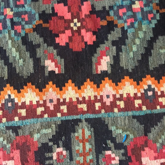 Authentic Moldavian Bessarabian Rose kilim rug handmade wool flatweave 6x 9 ft - Picture 6 of 9